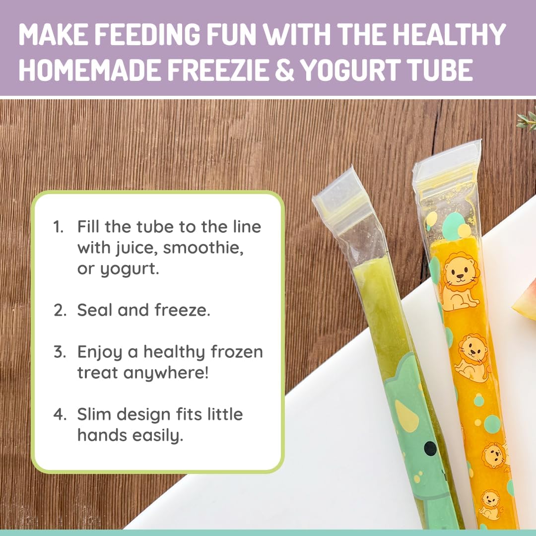 Melii Baby Reusable Ice Pop Freezie Bag - Plastik Es Krim Reusable / Plastik Ice Cream Premium
