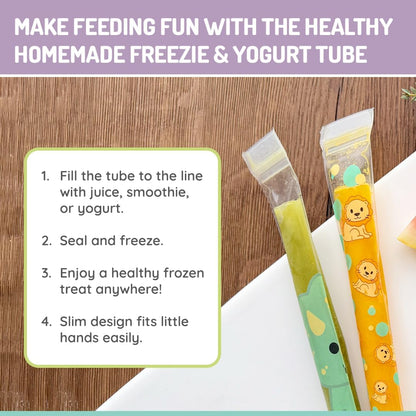 Melii Baby Reusable Ice Pop Freezie Bag - Plastik Es Krim Reusable / Plastik Ice Cream Premium
