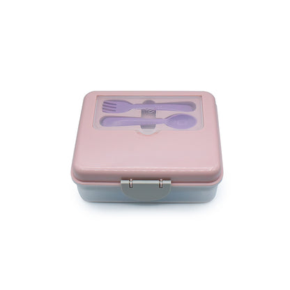 Melii Baby 2 Tier Bento Box - tempat makan anak dengan sendok garpu