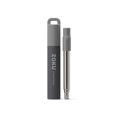 Zoku Two Tone Pocket Straw - Sedotan Aluminium, Sedotan Reusable, Alat Minum, Utensils