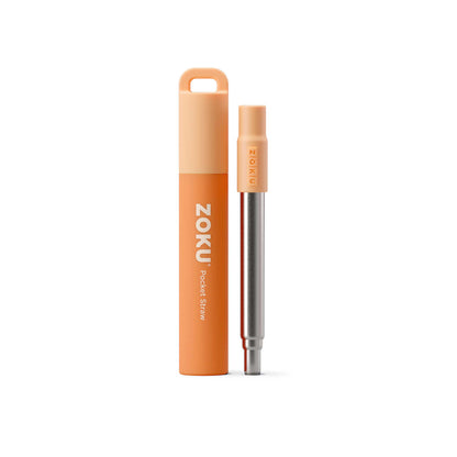 Zoku Two Tone Pocket Straw - Sedotan Aluminium, Sedotan Reusable, Alat Minum, Utensils