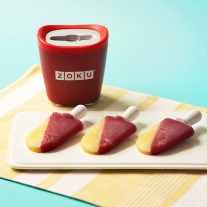 Zoku Red Single Pop Maker  - Alat Pembuat Es Krim Stick, Alat Pembuat Es Krim Instant