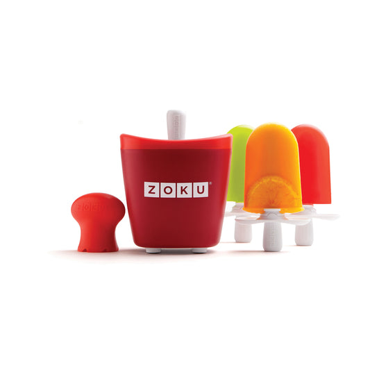 Zoku Red Single Pop Maker  - Alat Pembuat Es Krim Stick, Alat Pembuat Es Krim Instant