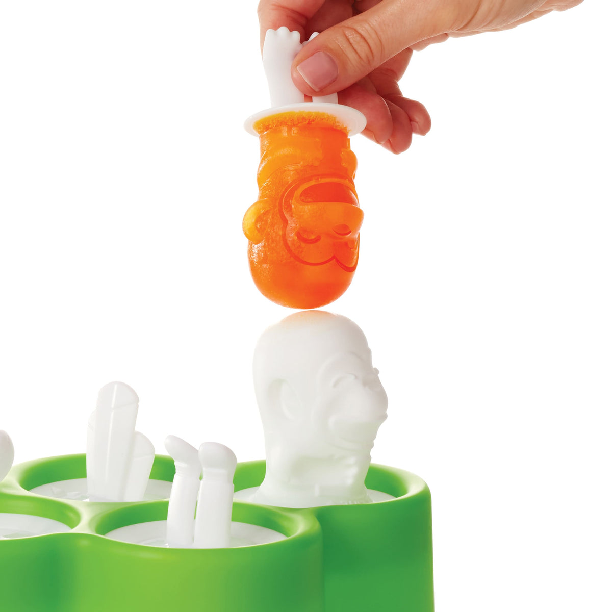Zoku Safari Pop Mold (4 pop)  - Cetakan Es Krim Karakter / Cetakan Es Krim Bentuk Hewan / Cetakan Es Krim Silicon