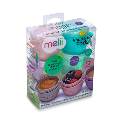Melii Baby Snap & Go Pods - Wadah makan silikon