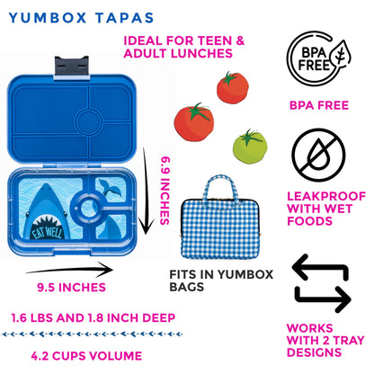 Yumbox Tapas 4C - Tempat Bekal Makan Anak Premium Anti Tumpah BPA FREE