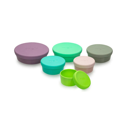 Melii Baby Stacking & Nesting Containers with Silicone Lids - 12 pieces mangkuk silikon anak