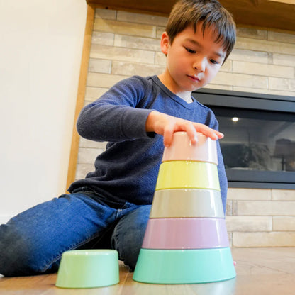 Melii Baby Stacking & Nesting Containers with Silicone Lids - 12 pieces mangkuk silikon anak