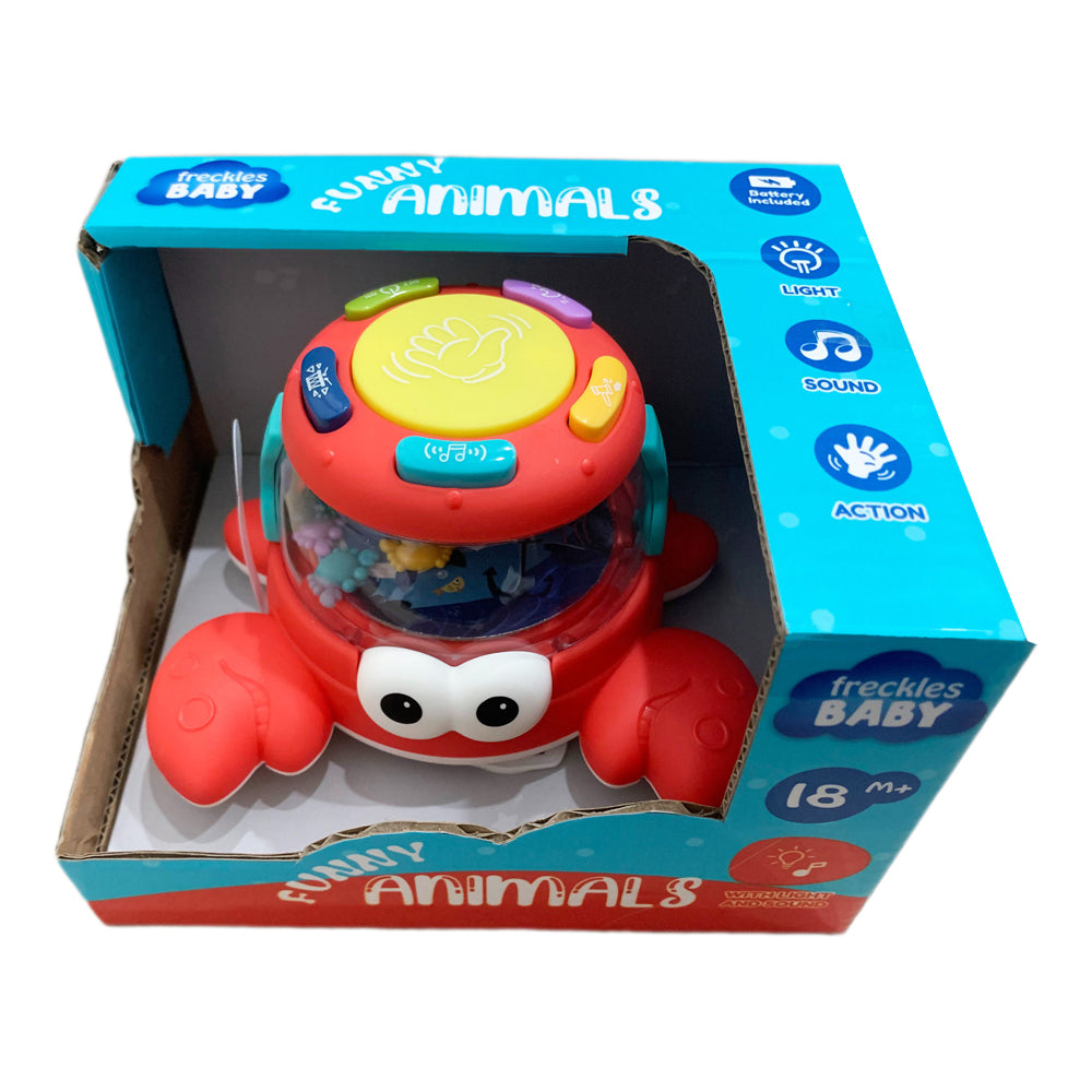 Freckles Baby Funny Animals Crab and Trutle Drum with L&S