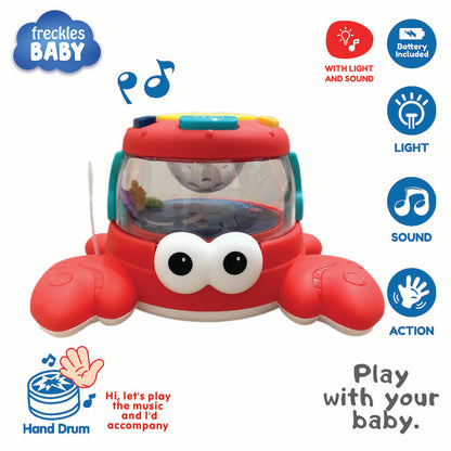 Freckles Baby Funny Animals Crab and Trutle Drum with L&S