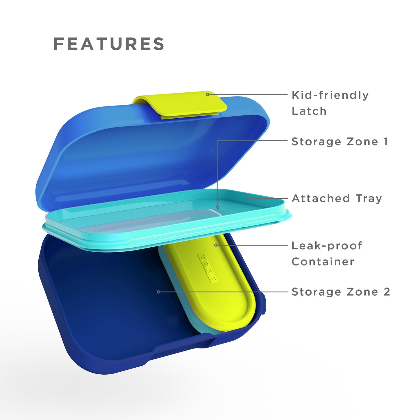Zoku Neat Bento, Jr - Lunchbox, Tempat Makan Anak Unik / Tempat Makan Anak Anti Tumpah