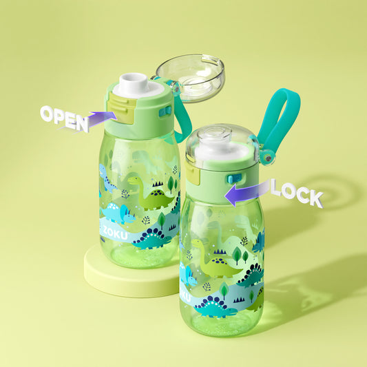 Zoku Kids Flip Gulp Bottle - Botol Minum, Botol Minum Anak, Botol Minum teguk, Botol Minum anti tumpah