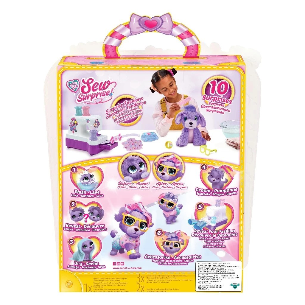 Scruff A Luvs Surprise Sew Wow - Mainan Boneka Anjing Kejutan