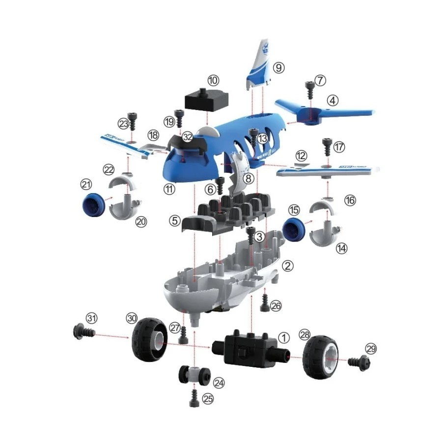Okiedog DIY RC Plane Light - Mainan Remote Control Pesawat Anak