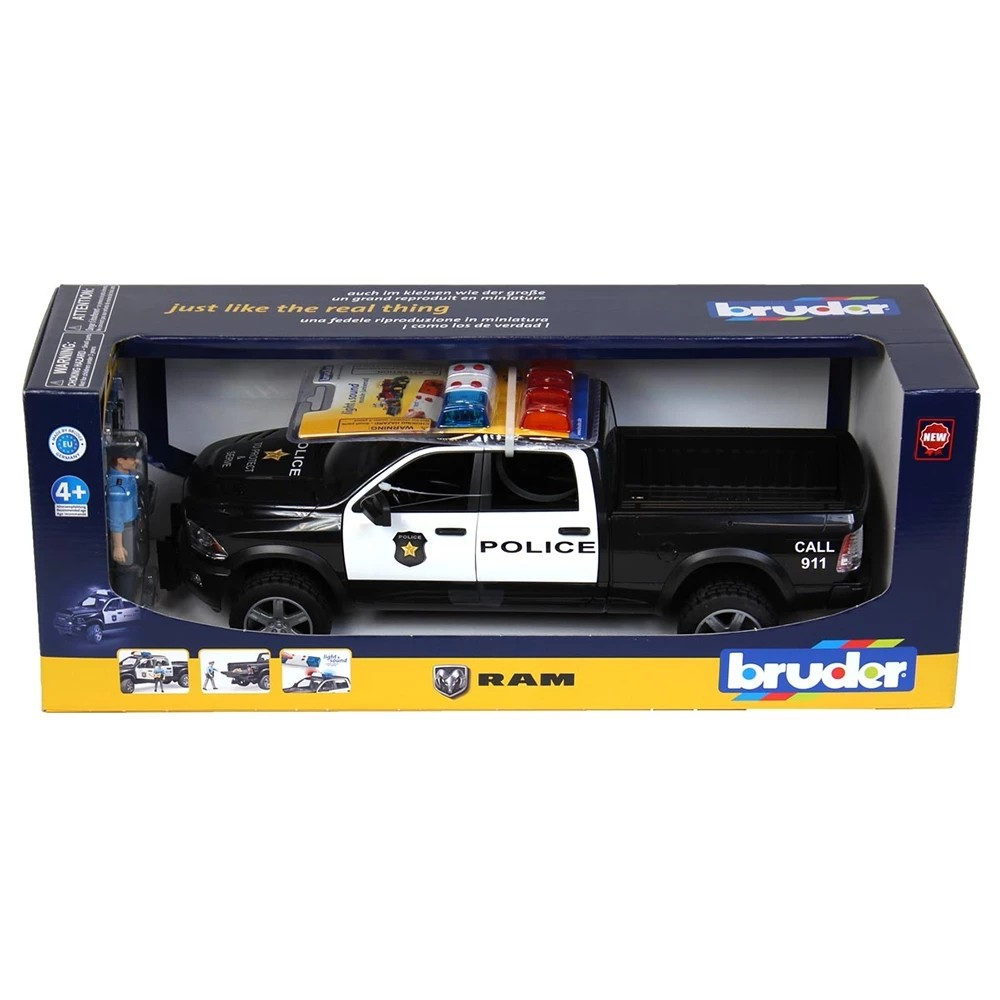 Bruder 2505 Police Truck with Policeman - Mainan Miniatur Mobil Polisi & Petugas