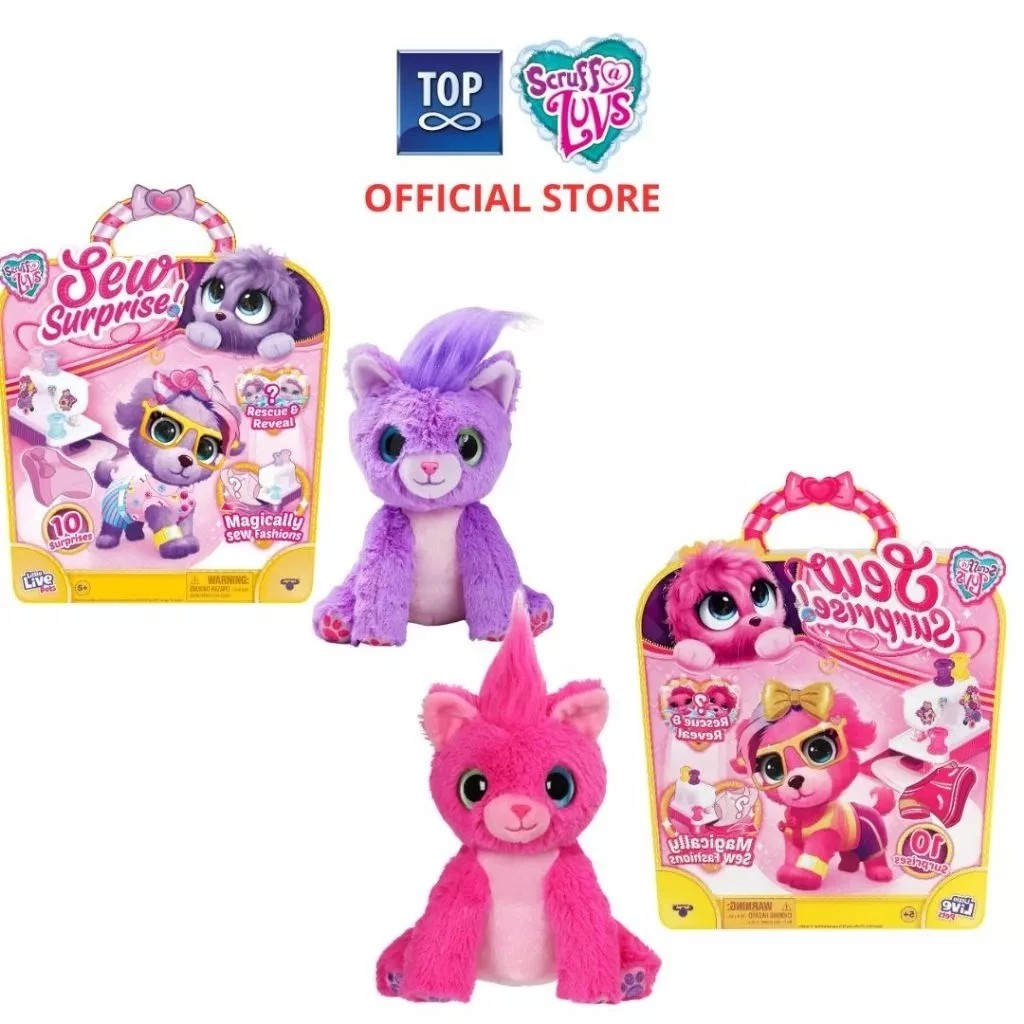 Scruff A Luvs Surprise Sew Wow - Mainan Boneka Anjing Kejutan