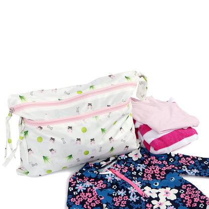 Melii Baby Wet Bag Bulldog Pattern - tas waterproof atau tahan air
