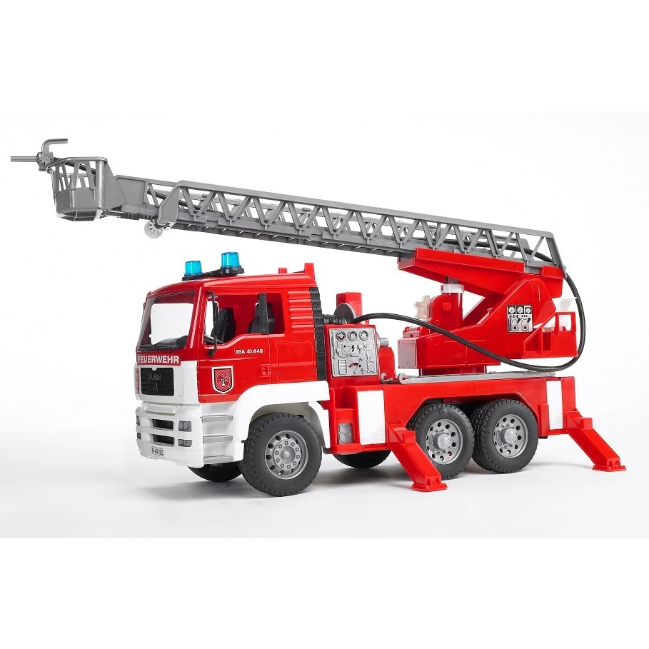 Bruder 2771 MAN TGA Fire Engine with Ladder Water Pump and L & S - Mainan Miniatur Truk Pemadam Kebakaran