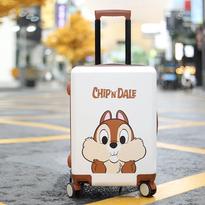 Mesuca Chip and Dale Traveling Suitcase 20" - Koper Travel Disney Premium Tahan Banting