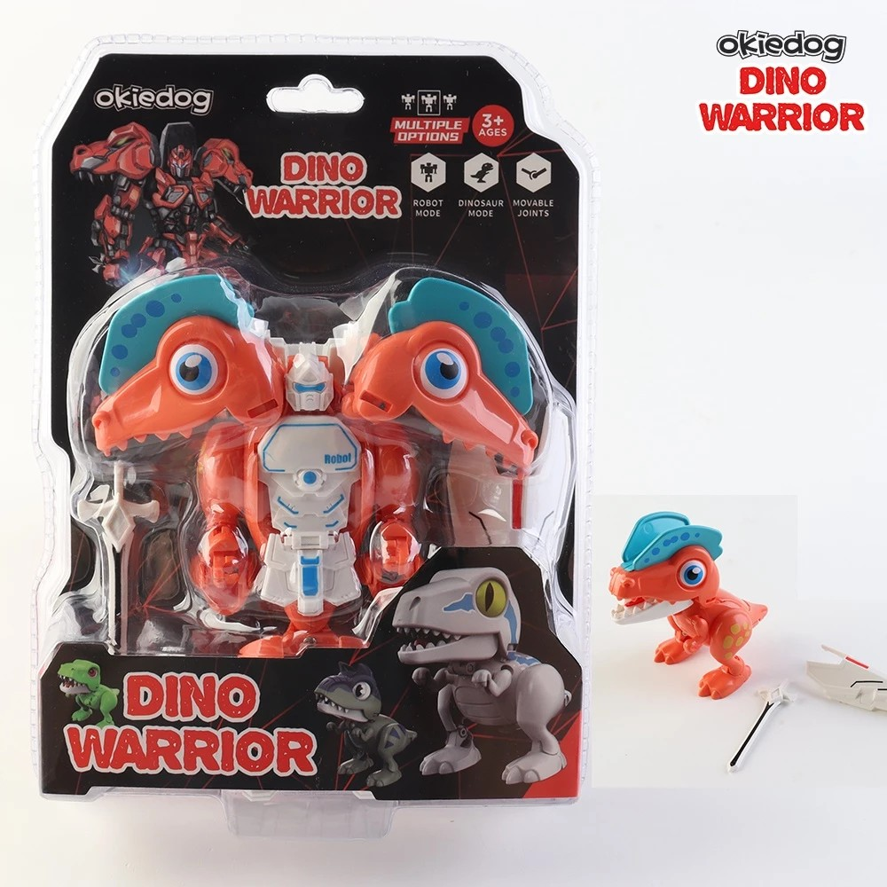 Okiedog Dino Warrior - Mainan Robot Dinosaurus Transformer