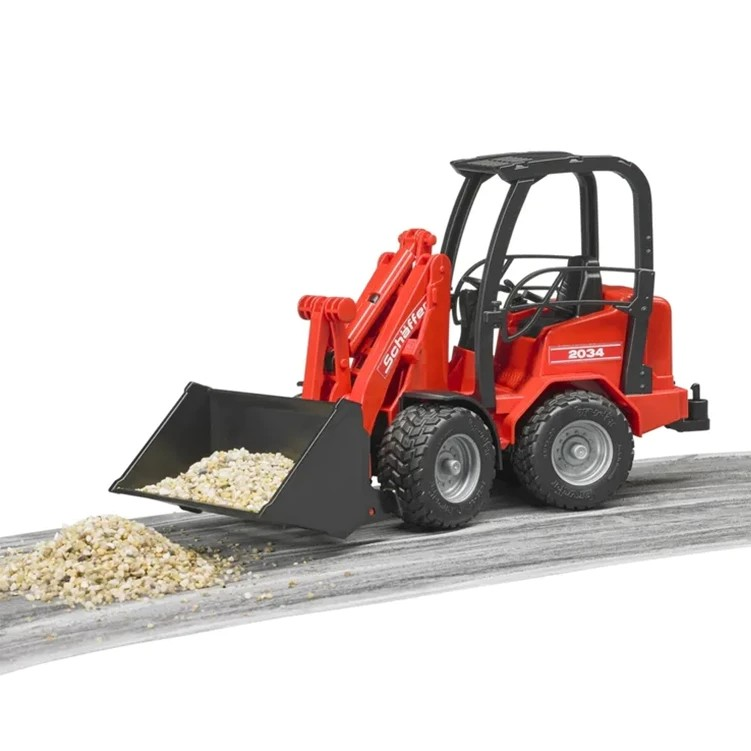 Bruder 2190 Buldozer Schäffer Compact Loader 2630 - Mainan Miniatur Truk Kontruksi Alat Berat
