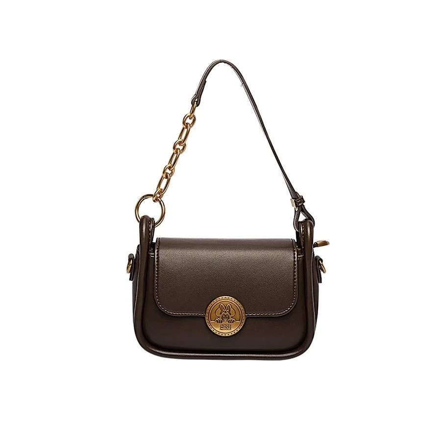 Mesuca Disney Minnie Shoulder Bags Dark Brown - Tas Selempang Disney Premium
