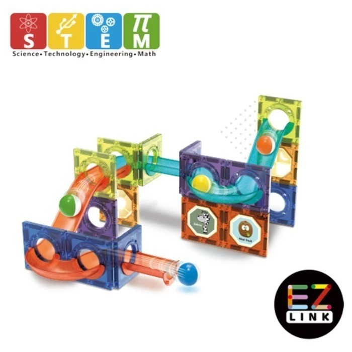 Okiedog EZLink 3D Magnetic Marble Run with Light