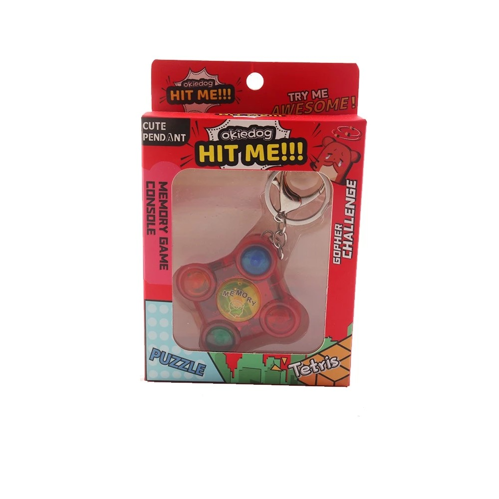 Okiedog Hit Me!!! Memory Game Transparent Edition (Assorted Color) Fidget Toys with Light and Sound
