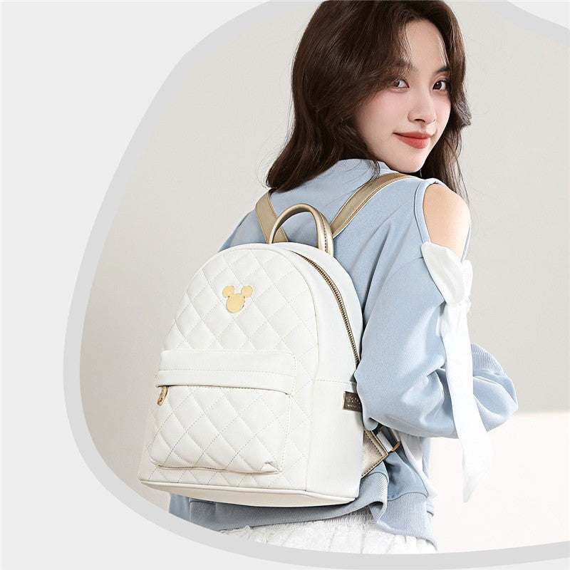 Mesuca Megos Disney Mickey Backpack Pear White - Tas Ransel Disney Dewasa Anak