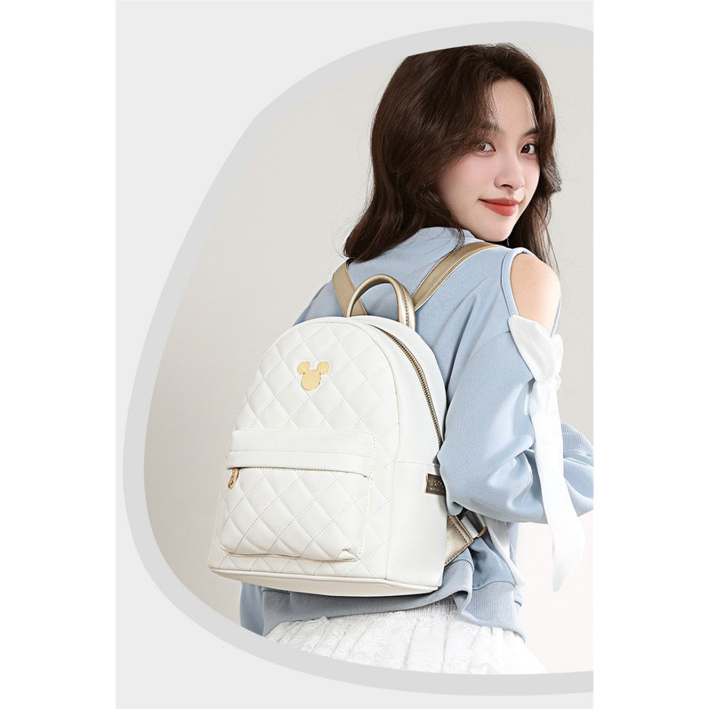 Mesuca Megos Disney Mickey Backpack Pear White - Tas Ransel Disney Dewasa Anak