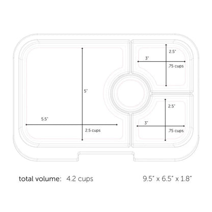 Yumbox Tapas 4C - Tempat Bekal Makan Anak Premium Anti Tumpah BPA FREE