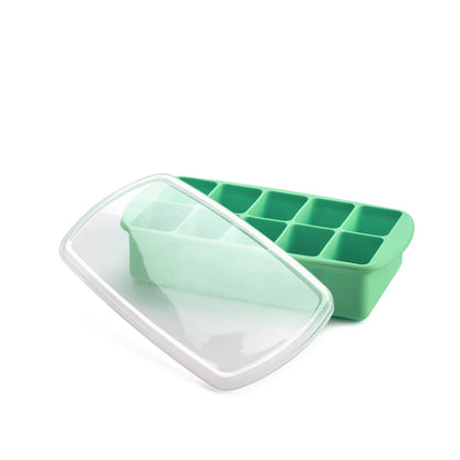 Melii Baby Silicone Baby Food Freezer Tray with Lid - Pink,Mint,Grey silikon tempat membuat es