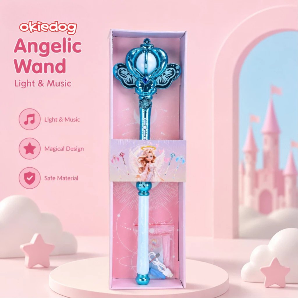 Okiedog Angelic Wand Magical Light & Music - Tongkat Peri Mainan Anak dengan Lampu dan Musik