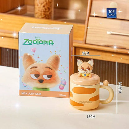 Zootopia Nick & Judy 3D Cartoon Mug with Lid