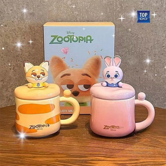 Zootopia Nick & Judy 3D Cartoon Mug with Lid