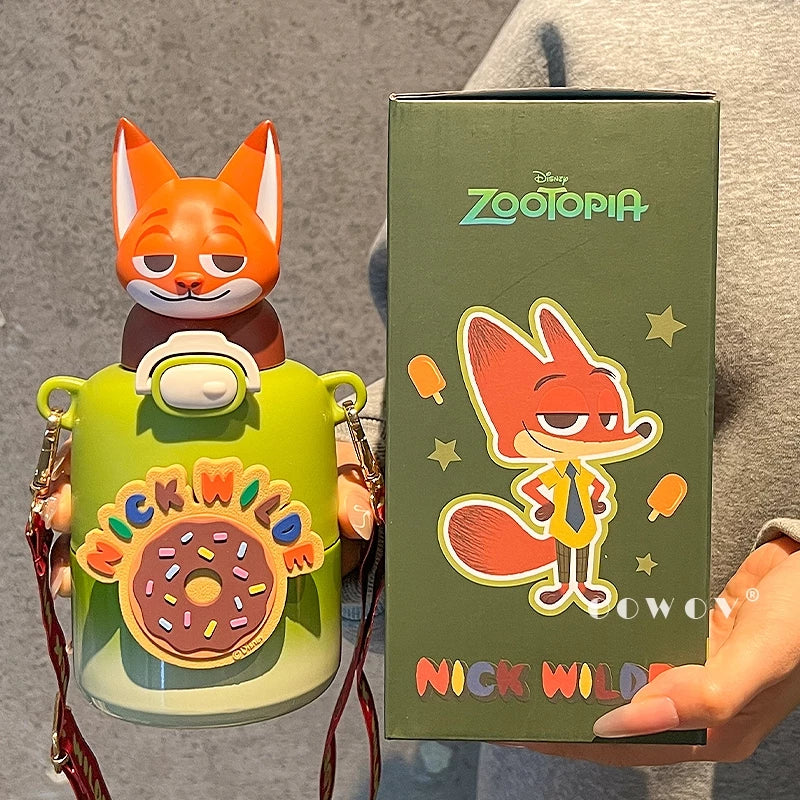 Zootopia Character Water Bottle 3D w/ Strap 430mL