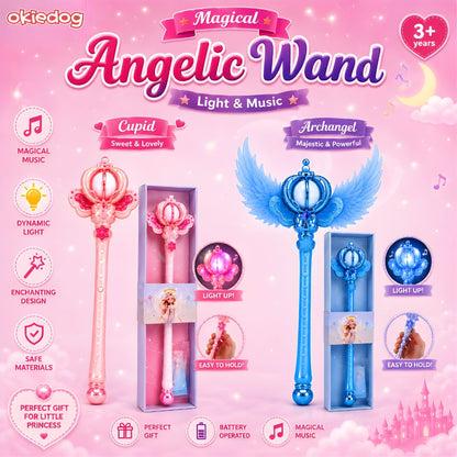 Okiedog Angelic Wand Magical Light & Music - Tongkat Peri Mainan Anak dengan Lampu dan Musik