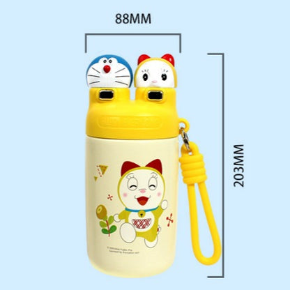 Doraemon Double Drink Thermos Stainless Steel Bottle 620 ml - Botol Minum Anak Anti Tumpah BPA Free