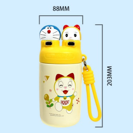 Doraemon Double Drink Thermos Stainless Steel Bottle 620 ml - Botol Minum Anak Anti Tumpah BPA Free