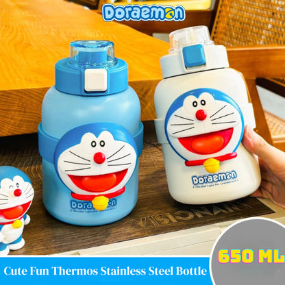 Doraemon Cute Fun Thermos Stainless Steel Bottle 760ml - Botol Minum Anak Doraemon Lucu DL10014