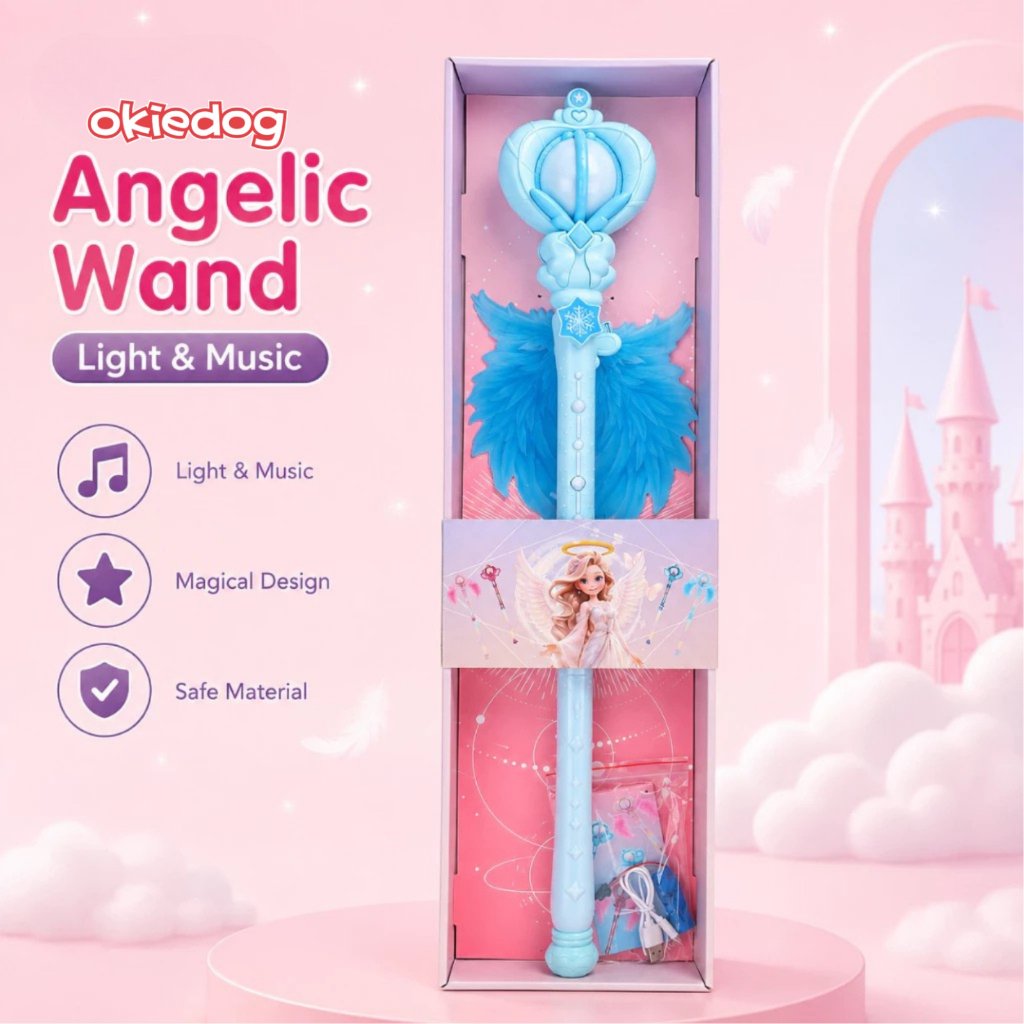 Okiedog Angelic Wand Magical Light & Music - Tongkat Peri Mainan Anak dengan Lampu dan Musik