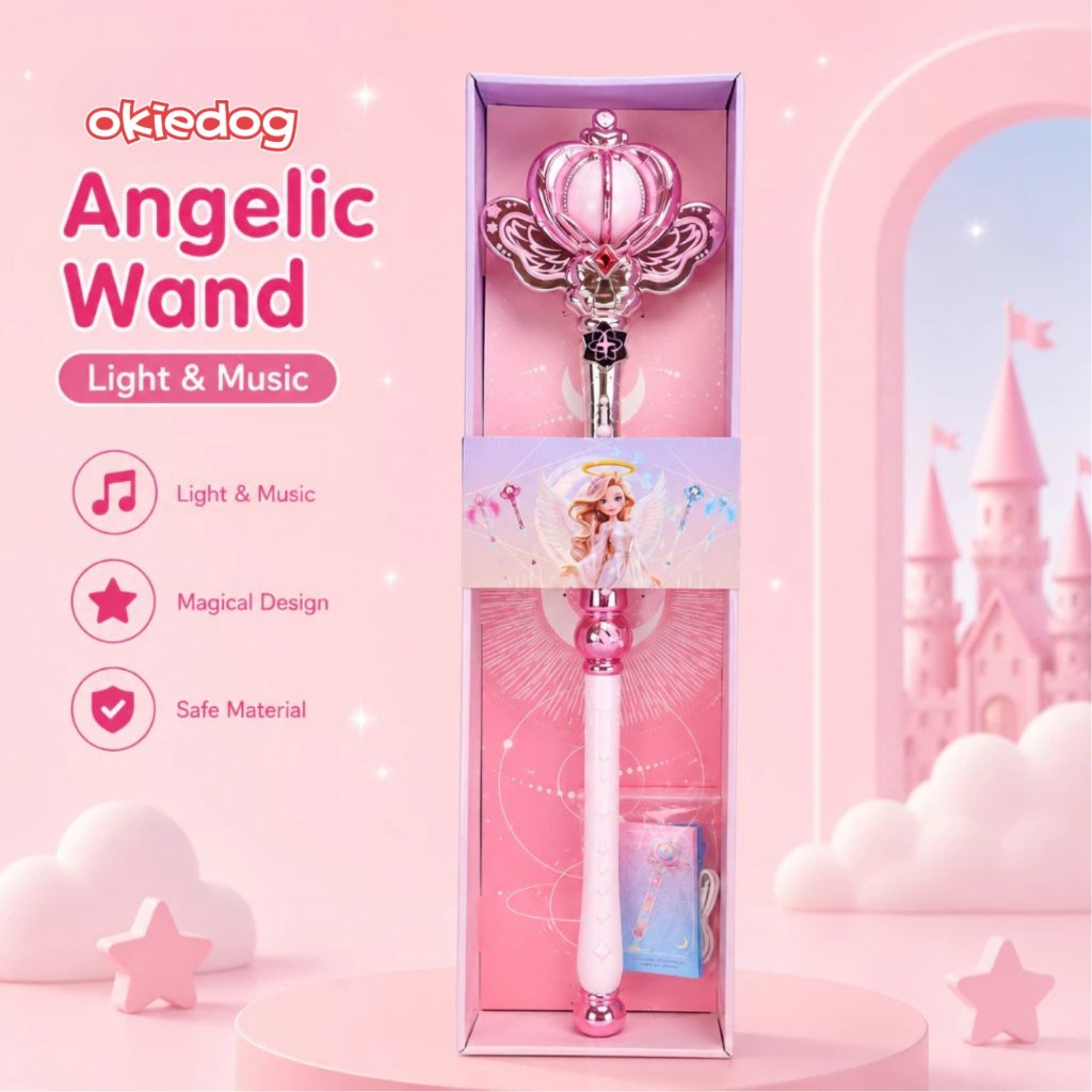 Okiedog Angelic Wand Magical Light & Music - Tongkat Peri Mainan Anak dengan Lampu dan Musik