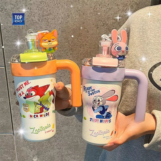 Zootopia and Stitch Water Stainless Steel Bottle 3D 800mL