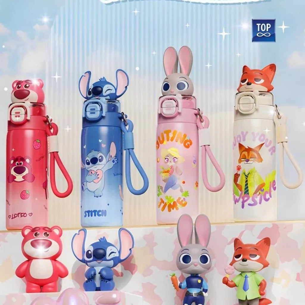 Disney Zootopia Stainless Steel Water Bottle 3D 560ML with Strap