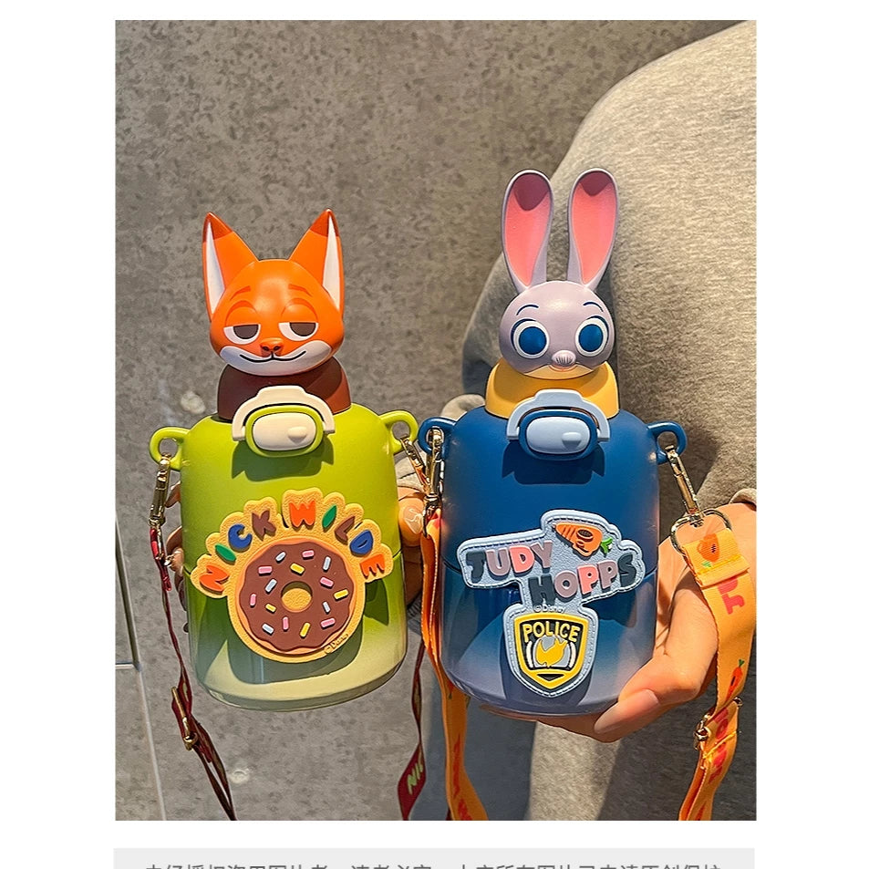 Zootopia Character Water Bottle 3D w/ Strap 430mL