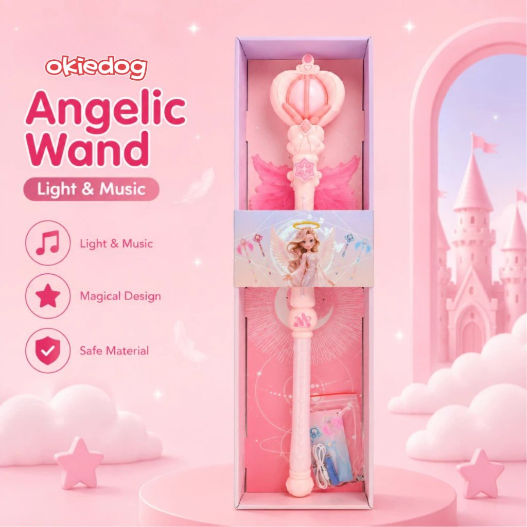 Okiedog Angelic Wand Magical Light & Music - Tongkat Peri Mainan Anak dengan Lampu dan Musik