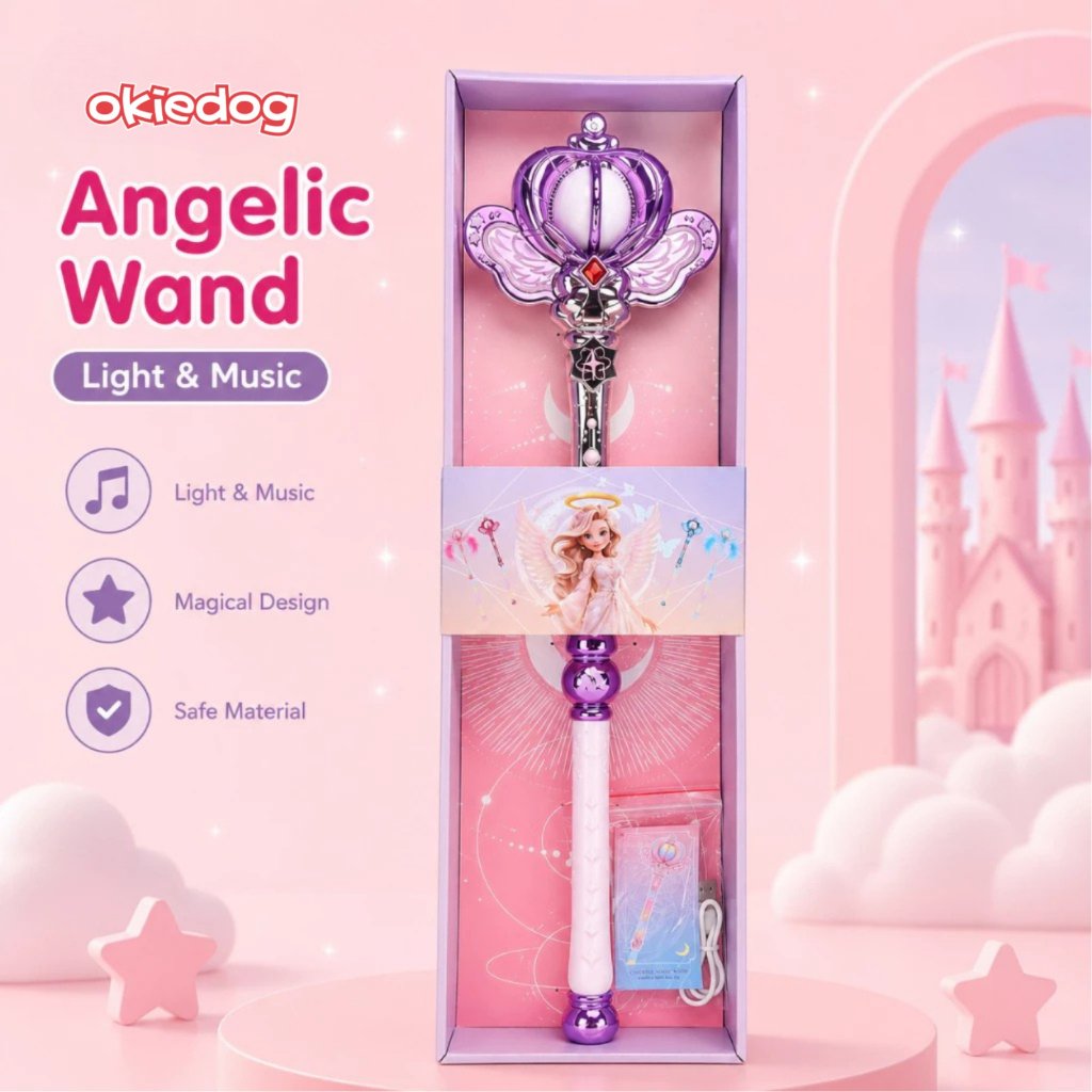 Okiedog Angelic Wand Magical Light & Music - Tongkat Peri Mainan Anak dengan Lampu dan Musik