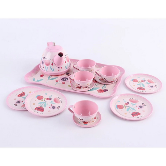 Okiedog Red Flower Chinese Tea Pot - Set Mainan Cangkir Teh untuk Anak SNI