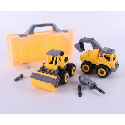 Okiedog DIY Truck Assembly Bulldozer with Koper - Mainan Bongkar Pasang Anak SNI