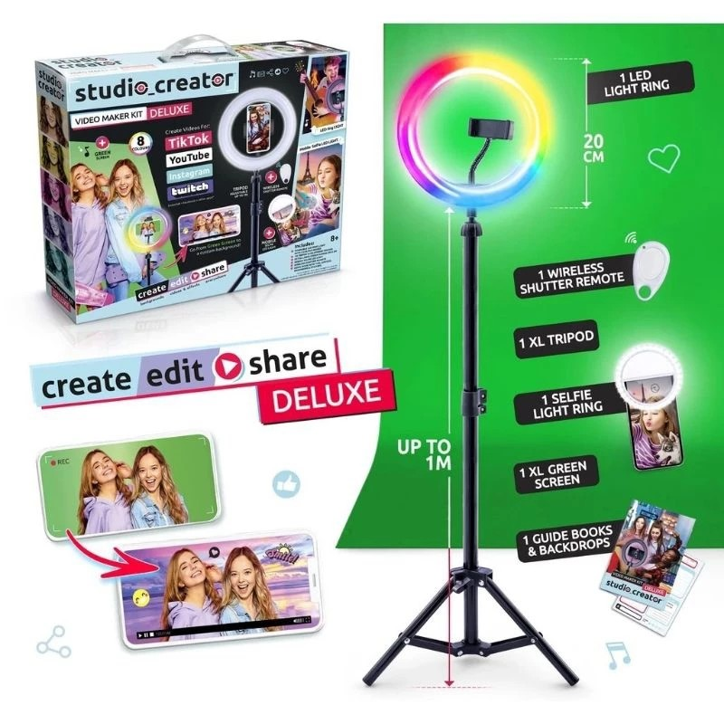 Canal Toys Studio Creator Video Maker Deluxe - Ring Light Tripod Lampu Vloger